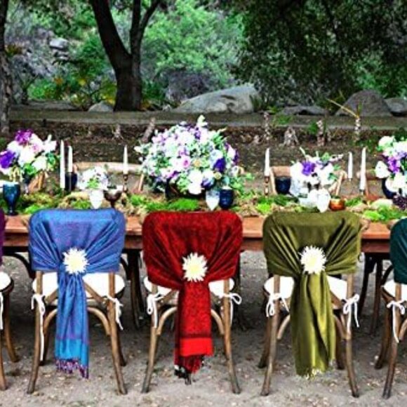 Two Tone Vintage Jacquard Paisley Pashmina Shawl Wrap Scarf Stole - Picture 5 of 6